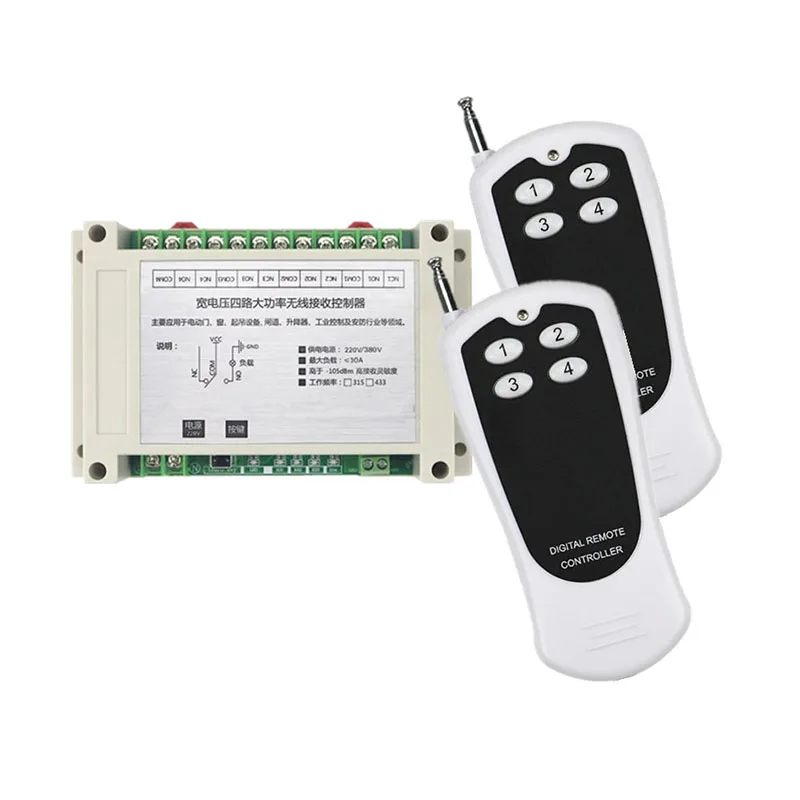 AC220V 380V 30A RF Беспроводная система дистанционного управления радио беспроводной переключатель освещения дистанционный переключатель 315 MHZ/433 MHZ
AC220V 380V 30A RF Беспроводная система дистанционного управления радио беспроводной переключатель освещения дистанционный переключатель 315 MHZ/433 MHZ