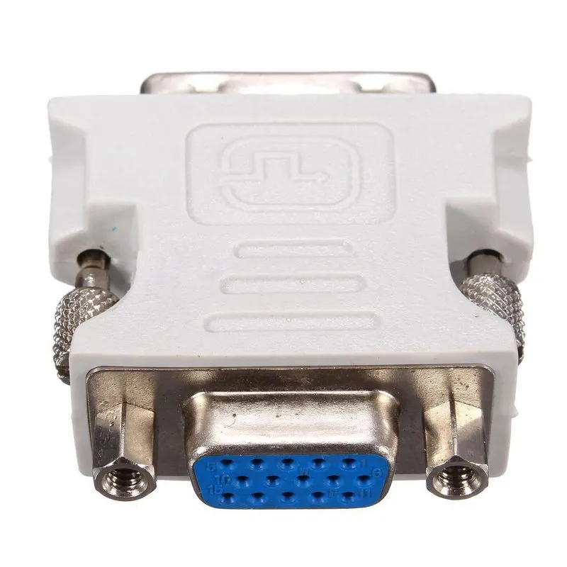 Фото Высококачественный адаптер DVI D к VGA 18 + 1Pin Dual Link Male 15 Pin Female Plug адаптеры для ПК