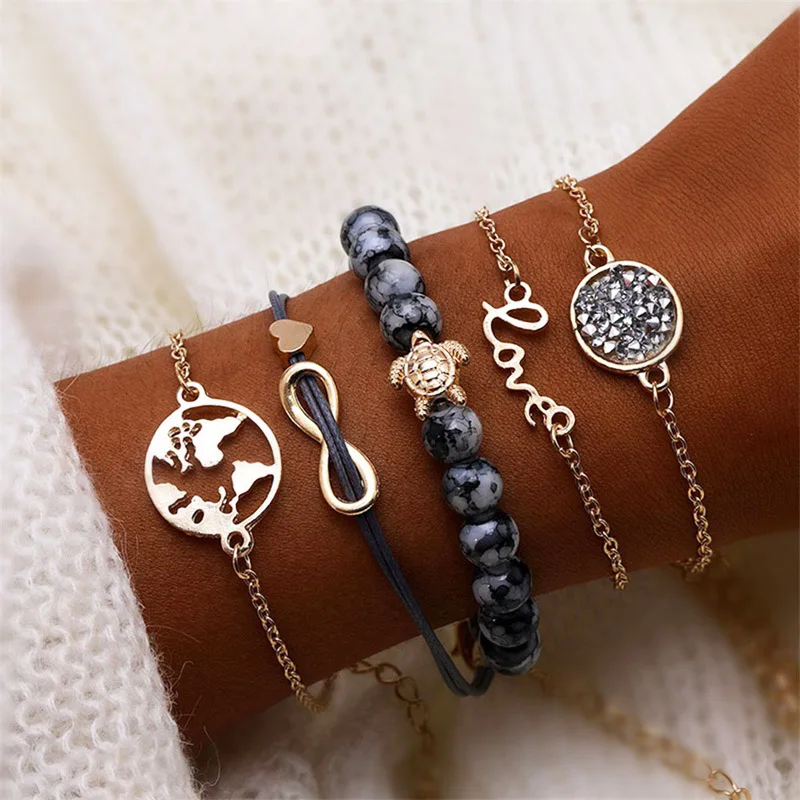 Fashion Bohemian Leaf Love Letter Shell Hand Cuff Link Chain Charm Bracelet Bangle for Women Gold Bracelets Femme Jewelry Gifts
Fashion Bohemian Leaf Love Letter Shell Hand Cuff Link Chain Charm Bracelet Bangle for Women Gold Bracelets Femme Jewelry Gifts