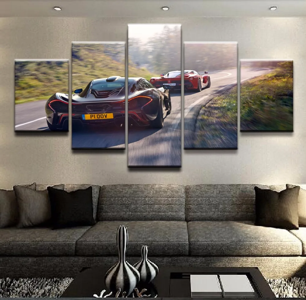 HD Print Artwork Modern Poster Home Decor Wall Art 5 Pieces Pictures Black And McLaren P1 Red Sport Car Canvas Painting
HD Print Artwork Modern Poster Home Decor Wall Art 5 Pieces Pictures Black And McLaren P1 Red Sport Car Canvas Painting