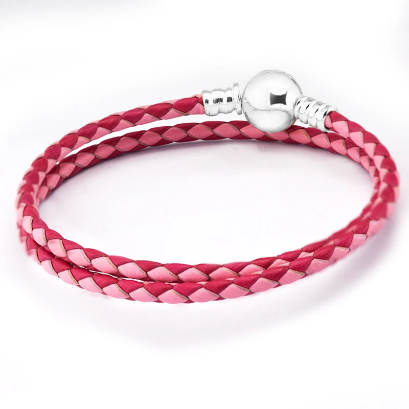 Mixed Pink Woven Leather Bracelets 100% 925 Sterling Silver Jewelry Free Shipping
Mixed Pink Woven Leather Bracelets 100% 925 Sterling Silver Jewelry Free Shipping