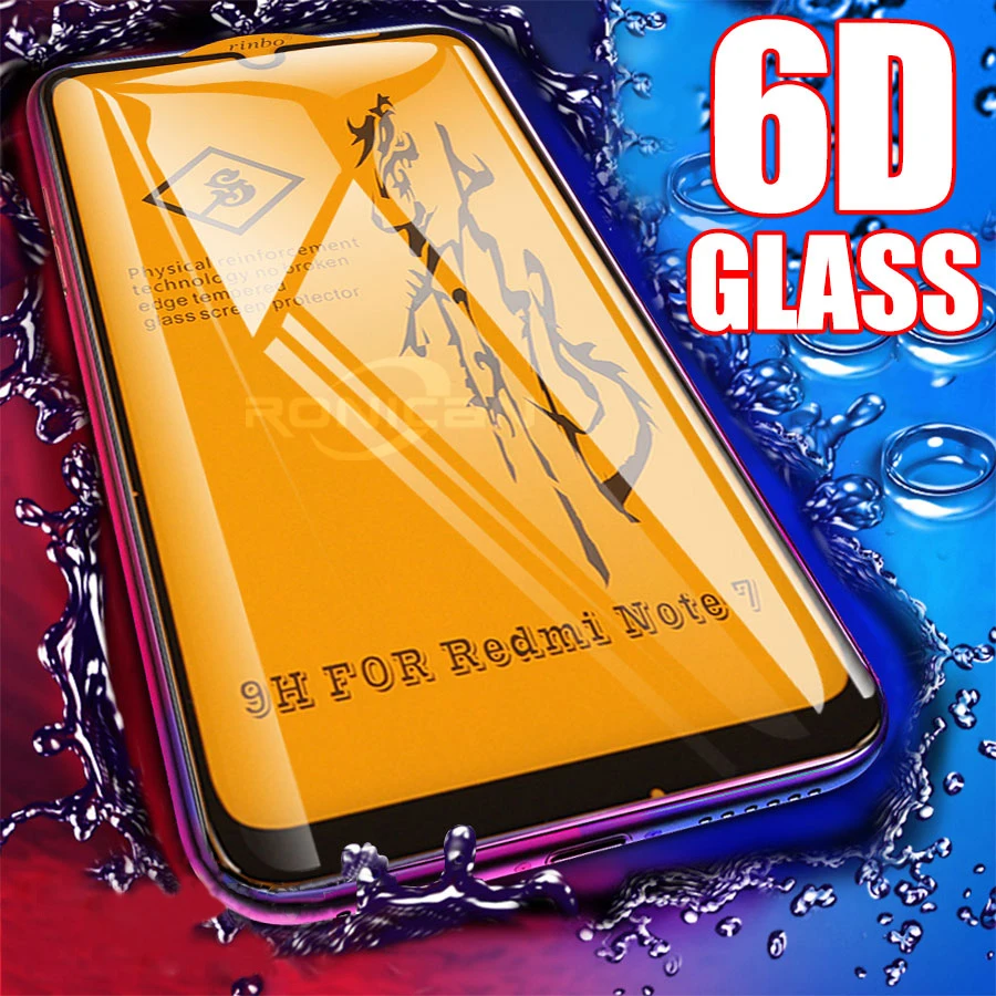 Закаленное стекло 6D для Xiaomi Pocophone F1 Mi 9 8 SE A2 Lite Max 3 Redmi Note 7 6 5 Pro Защитная пленка