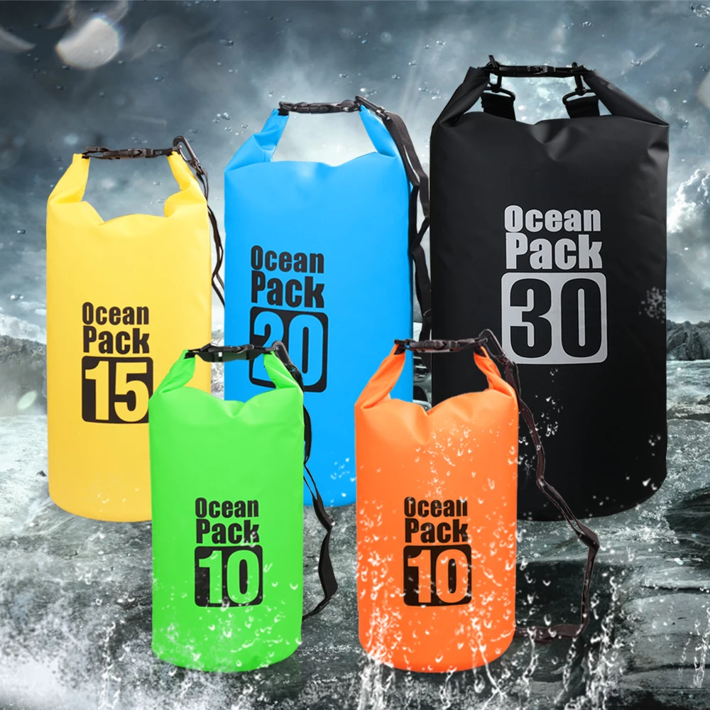 

10L / 15L / 20L / 30L Outdoor Waterproof Dry Backpack Water Floating Bag Roll Top Sack for Kayaking Rafting Boating River