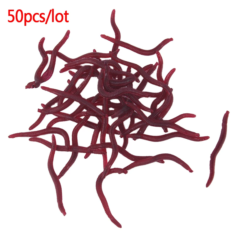 50Pcs/lot Earthworm red Worms Artificial Fishing Lure Soft Lure Fishing Simulation Tackle Lifelike Fishy Smell Lures
50Pcs/lot Earthworm red Worms Artificial Fishing Lure Soft Lure Fishing Simulation Tackle Lifelike Fishy Smell Lures