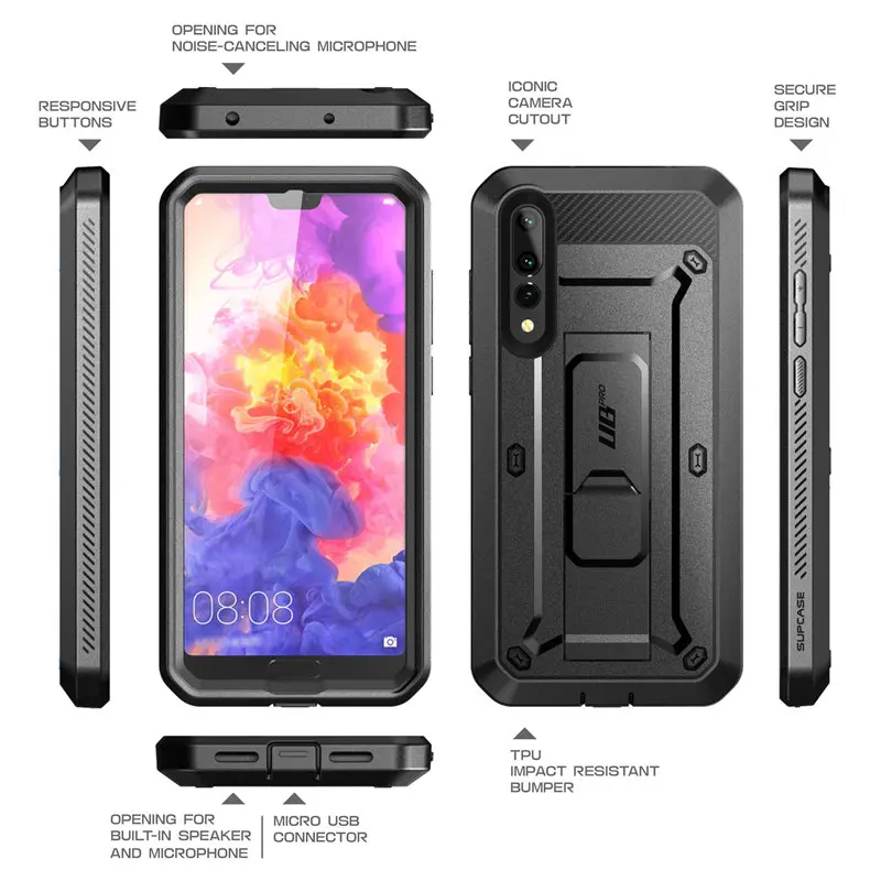 SUPCASE For Huawei P20 Pro Case UB Heavy Duty Full-Body Rugged Protective with Built-in Screen Protector & Kickstand | Мобильные