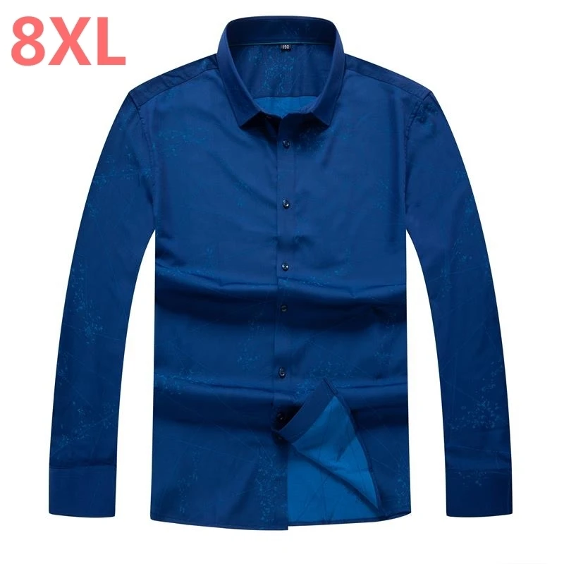 9XL 8XL 6XL 5XL 4XL Men's classic print shirt Long sleeve dress men Business formal shirts Mens clothing camisa masculina | Мужская