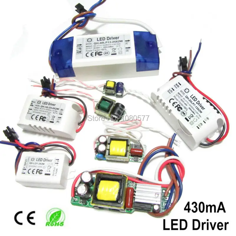 2pcs LED Driver 430mA Constant Current AC85-277V 2W 5W 6W 7W 10W 12W 13W 15W 20W 25W 30W 40W Isolation Lamp Lighting Transformer
2pcs LED Driver 430mA Constant Current AC85-277V 2W 5W 6W 7W 10W 12W 13W 15W 20W 25W 30W 40W Isolation Lamp Lighting Transformer