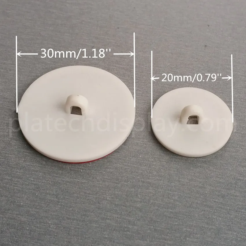 Plastic White Round Base With Strong Adhesive Tape Sticker Stand For POP Display Sign Poster In Store 100sets | Канцтовары для