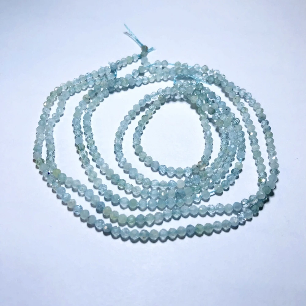Natural Aquamarine Micro Facted Beads,Faceted Tiny Spacer Gem Beads,Size 2mm 3mm 4mm Small Beads 1of 15.5" strand
Natural Aquamarine Micro Facted Beads,Faceted Tiny Spacer Gem Beads,Size 2mm 3mm 4mm Small Beads 1of 15.5" strand