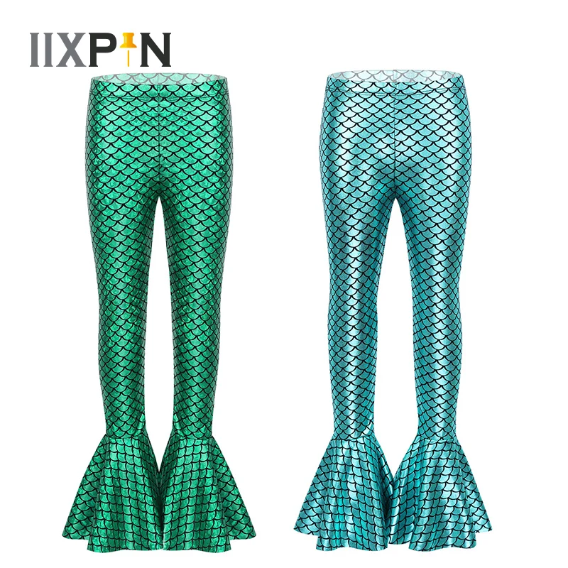 Girls Mermaid Leggings Tights Dancing Pants Kids Shiny Fish Scales Printed Bell Bottoms Flared Pants for Halloween Theme Party
Girls Mermaid Leggings Tights Dancing Pants Kids Shiny Fish Scales Printed Bell Bottoms Flared Pants for Halloween Theme Party