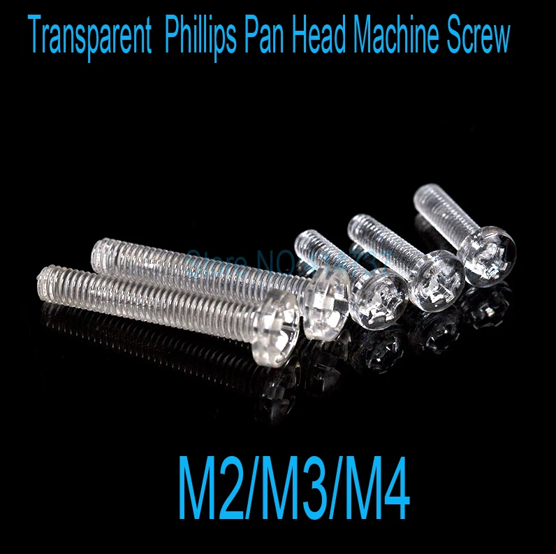 200pcs/lot M2/M3/M4 Transparent Acrylic Phillips Pan Head Machine Screw Insulation Screw
200pcs/lot M2/M3/M4 Transparent Acrylic Phillips Pan Head Machine Screw Insulation Screw