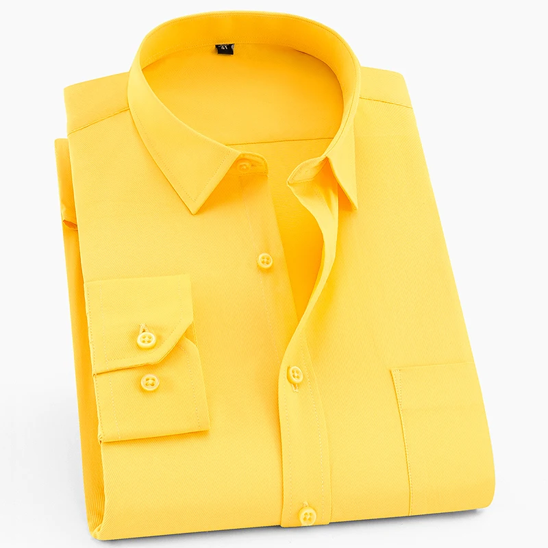 Mens Classic Standard-fit Long-sleeve Dress Shirt with Contrast Button-Front Placket Striped /twill Formal Business Basic Shirts
Mens Classic Standard-fit Long-sleeve Dress Shirt with Contrast Button-Front Placket Striped /twill Formal Business Basic Shirts