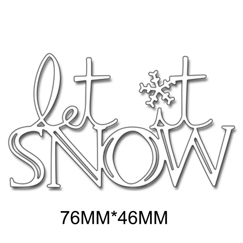 Letters Let It Snow Metal Cutting Dies Stencils for DIY Scrapbooking Album Embossing Paper Cards Decoration Crafts Die Cutting
Letters Let It Snow Metal Cutting Dies Stencils for DIY Scrapbooking Album Embossing Paper Cards Decoration Crafts Die Cutting
