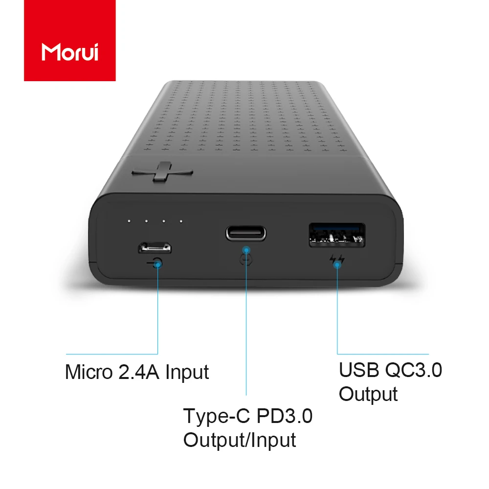 MORUI 20000mAh QC3.0 + 18W power Bank SN20 Pro Быстрая зарядка 3 0 Внешняя батарея usb type C PD3.0 порты