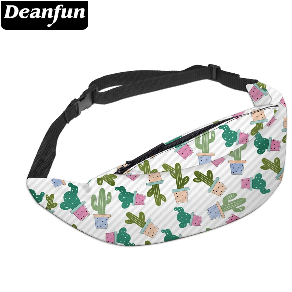Deanfun 3D печатные кактус Поясные Сумки поясная сумка с молнией для путешествий