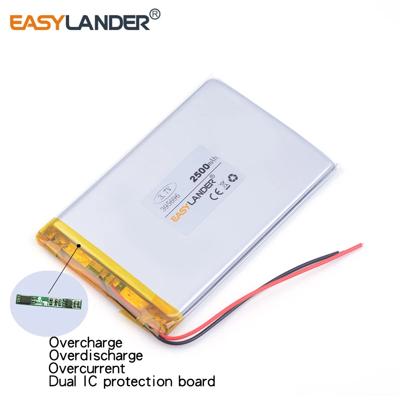 3.7v lithium ion rechargeable battery 395696 2500mAh For MP5 GPS PSP DVD E-book Tablet PC phone
3.7v lithium ion rechargeable battery 395696 2500mAh For MP5 GPS PSP DVD E-book Tablet PC phone