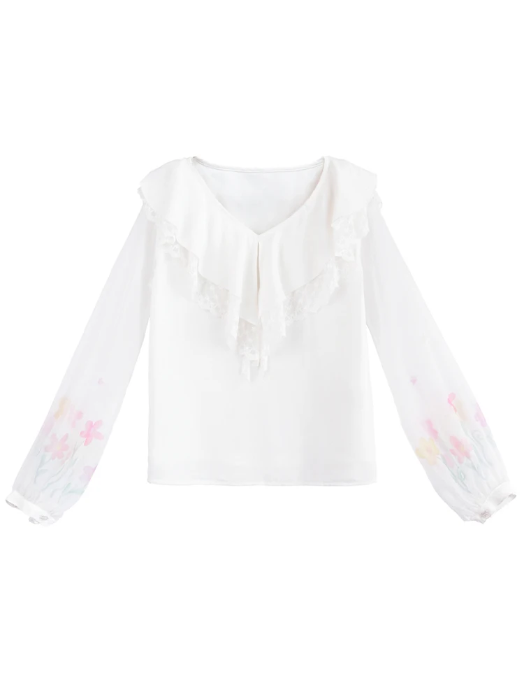 Lolita Style Fresh Chiffon Shirt Top Sweet V-neck 2019 New Mori Girl Sweet Cute Student Campus Shirt
Lolita Style Fresh Chiffon Shirt Top Sweet V-neck 2019 New Mori Girl Sweet Cute Student Campus Shirt