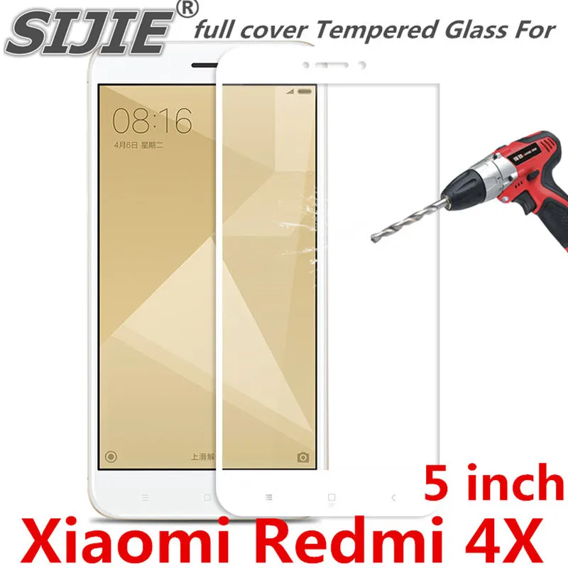 Закаленное стекло с полным покрытием для Xiaomi Redmi 4X 4 глобальная версия защита