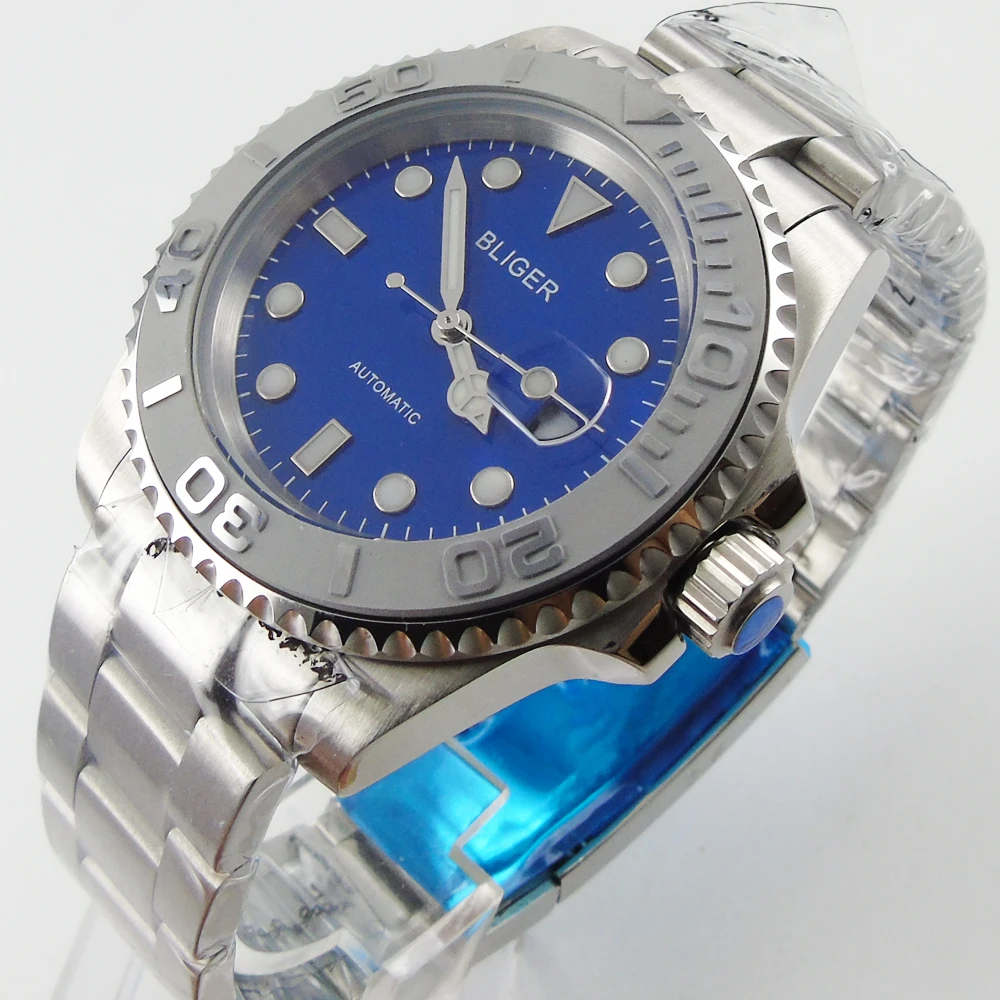 Bliger 40mm blue dial date Ceramics Bezel saphire glass Automatic movement Men's watch
Bliger 40mm blue dial date Ceramics Bezel saphire glass Automatic movement Men's watch