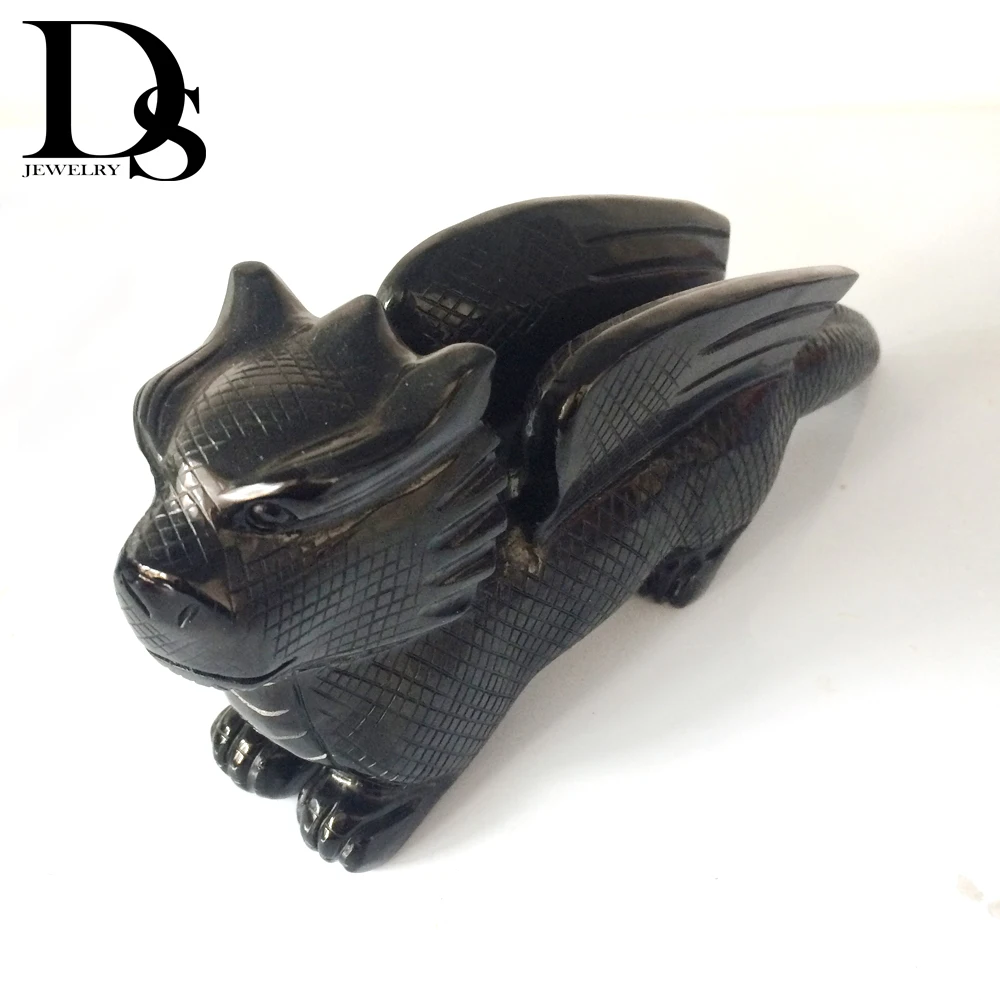 Natural Black Obsidian Magic Dragon Figurine Quartz Crystal Skull Statue Mysticism Gothic Figurine Medieval Dragon Home Decora
Natural Black Obsidian Magic Dragon Figurine Quartz Crystal Skull Statue Mysticism Gothic Figurine Medieval Dragon Home Decora
