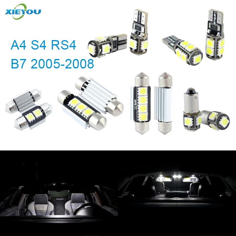 Светодиодная интерьерная с Canbus Lights Kit посылка 18 шт для Audi A4 S4 RS4 B7 (2005 2008)|interior light|audi