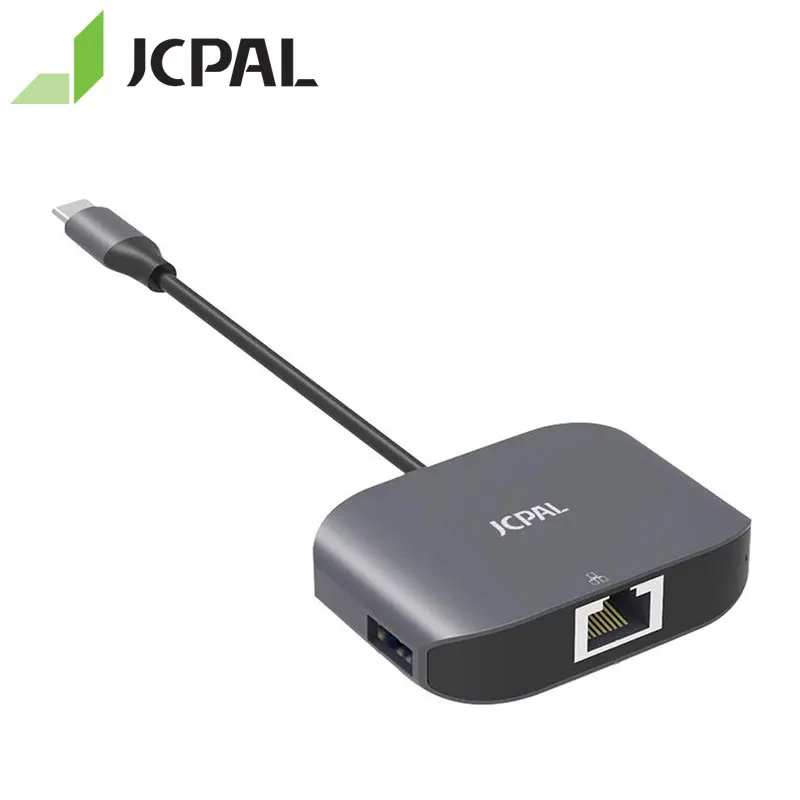 JCPAL USB-C HUB RJ45 Gigabit Ethernet USB3.0 Port Switch 10/100/1000Mbps Mulitport USB-C HUB for Macbook Pro Type-C HUB
JCPAL USB-C HUB RJ45 Gigabit Ethernet USB3.0 Port Switch 10/100/1000Mbps Mulitport USB-C HUB for Macbook Pro Type-C HUB
