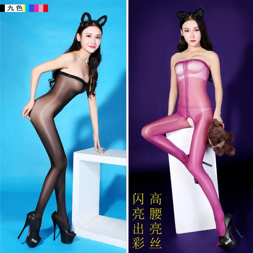 Women Nylon Sexy shiny Bodysuit Lady Sexy Club Open crotch Tights Jumpsuit Leotard Lounge 4690
Women Nylon Sexy shiny Bodysuit Lady Sexy Club Open crotch Tights Jumpsuit Leotard Lounge 4690
