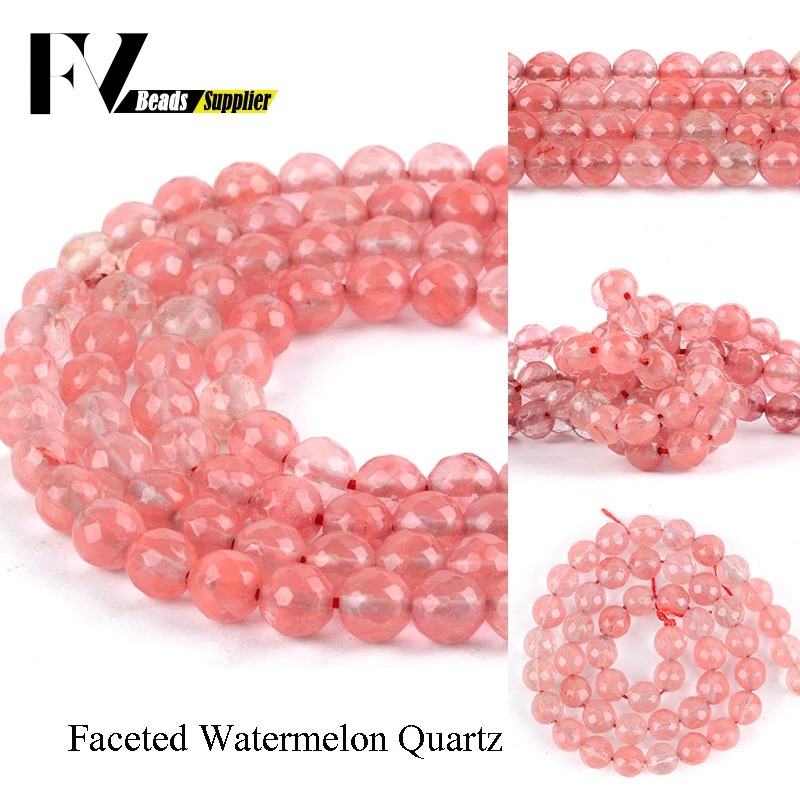 Natural Stone Beads 4 6 8 10 12mm Faceted Watermelon Quartz Round Beads For Jewelry Making Diy Gem Jewellery Accessories 15inch
Natural Stone Beads 4 6 8 10 12mm Faceted Watermelon Quartz Round Beads For Jewelry Making Diy Gem Jewellery Accessories 15inch