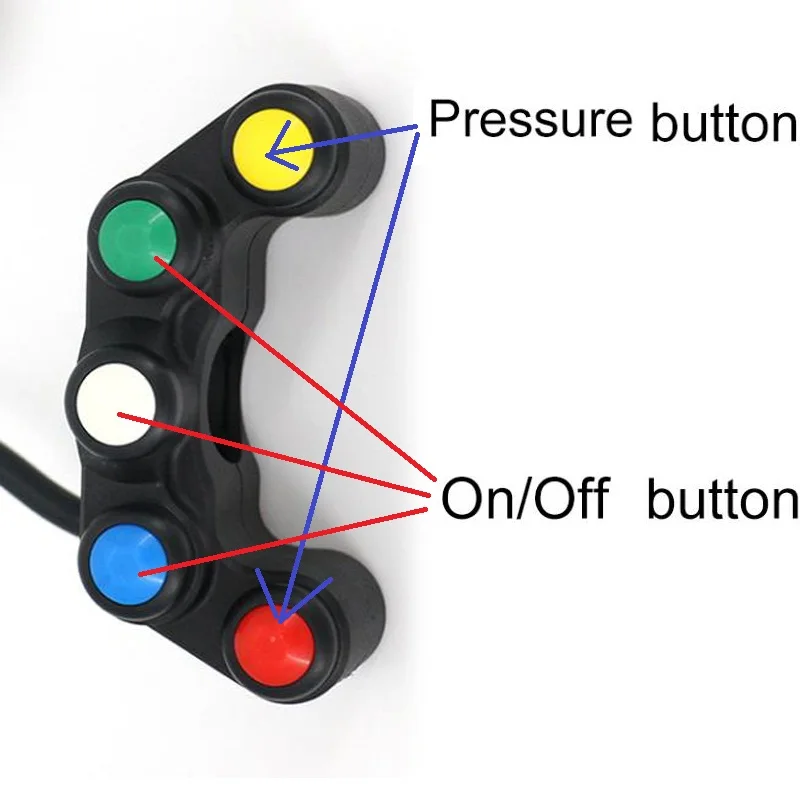 Universal 5 button Array Motorcycle Switches Race Bikes 22mm Handlebar Switches Assembly
Universal 5 button Array Motorcycle Switches Race Bikes 22mm Handlebar Switches Assembly
