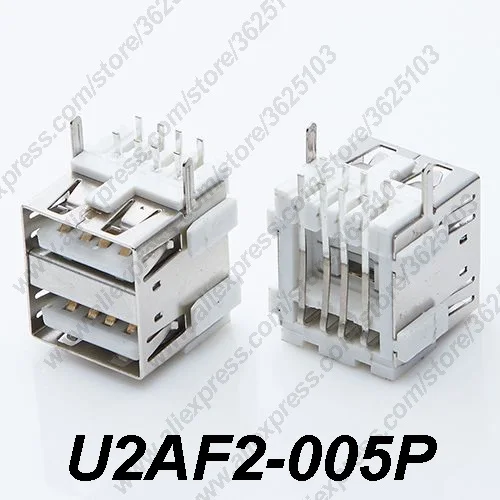 10PCS U2AF2-005/U2AF2-005P Dual USB 2.0 Connector H=14.2 MM Straight Feet 90 Degree Charging Socket USB 2.0 Female Jack
10PCS U2AF2-005/U2AF2-005P Dual USB 2.0 Connector H=14.2 MM Straight Feet 90 Degree Charging Socket USB 2.0 Female Jack