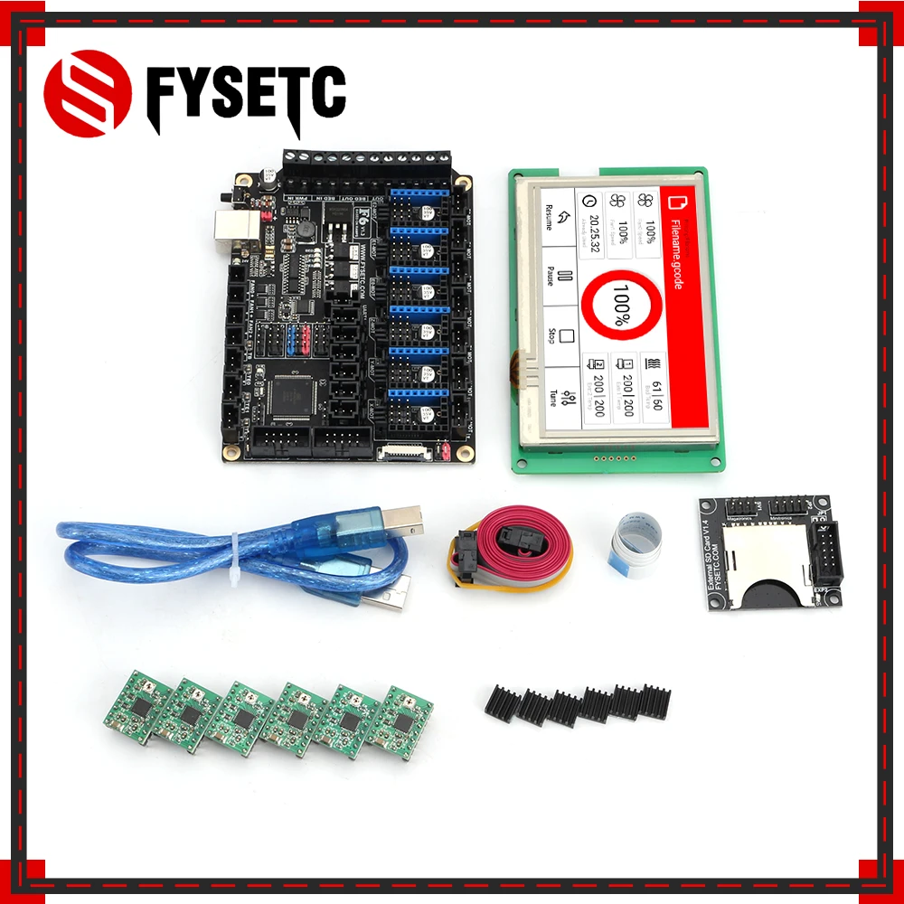 Материнская плата все-в-одном FYSETC F6 V1.3 + 6 шт. зеленых шаговых двигателей A4988 + 4,3 "сенсорный экран 4,3 дюйма ЖК-дисплей
Материнская плата все-в-одном FYSETC F6 V1.3 + 6 шт. зеленых шаговых двигателей A4988 + 4,3 "сенсорный экран 4,3 дюйма ЖК-дисплей