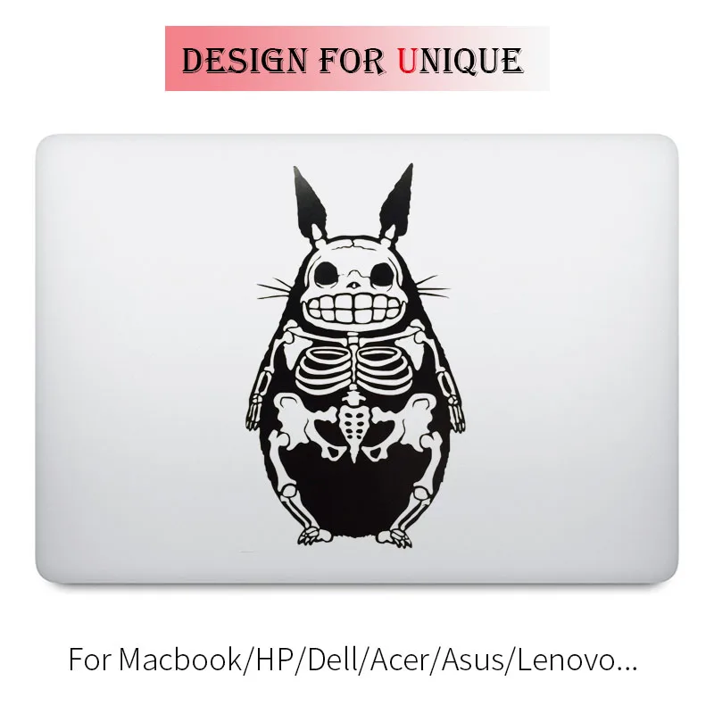 Наклейка для ноутбука Totoro Skeleton наклейка Apple Macbook Pro Air Retina Touch Bar 11 12 13 15 дюймов