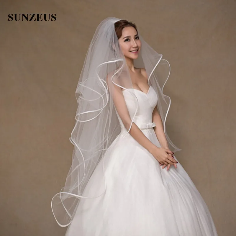 Bridal Veils 1 Meter 4 Layers Ribbon Edge Puffy Pincess Wedding Veils Multi-layer Voile Mariage Wedding Accessories PJ016
Bridal Veils 1 Meter 4 Layers Ribbon Edge Puffy Pincess Wedding Veils Multi-layer Voile Mariage Wedding Accessories PJ016