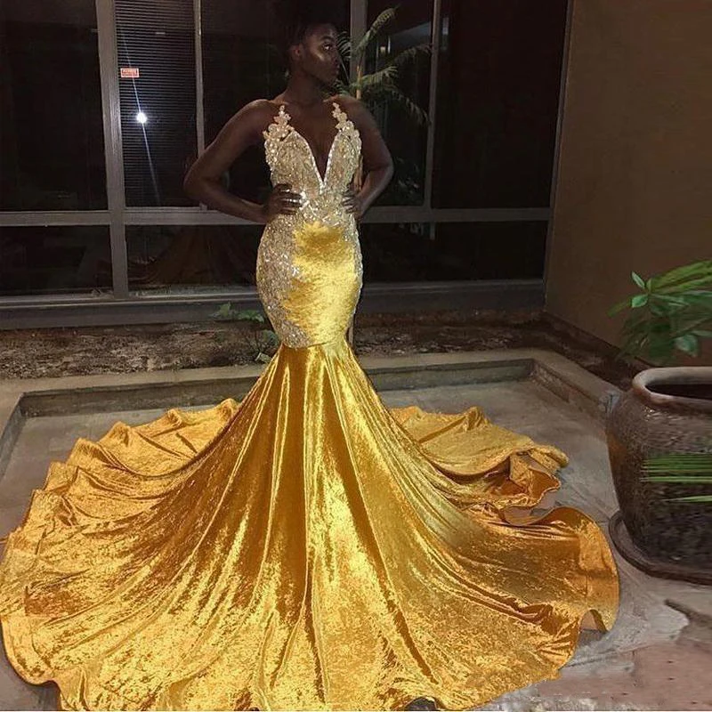 Reflective Dress Mermaid African Gold Yellow Prom Dresses Long 2019 Sexy V Neck Evening Dress Formal Party Gowns robe de soiree
Reflective Dress Mermaid African Gold Yellow Prom Dresses Long 2019 Sexy V Neck Evening Dress Formal Party Gowns robe de soiree