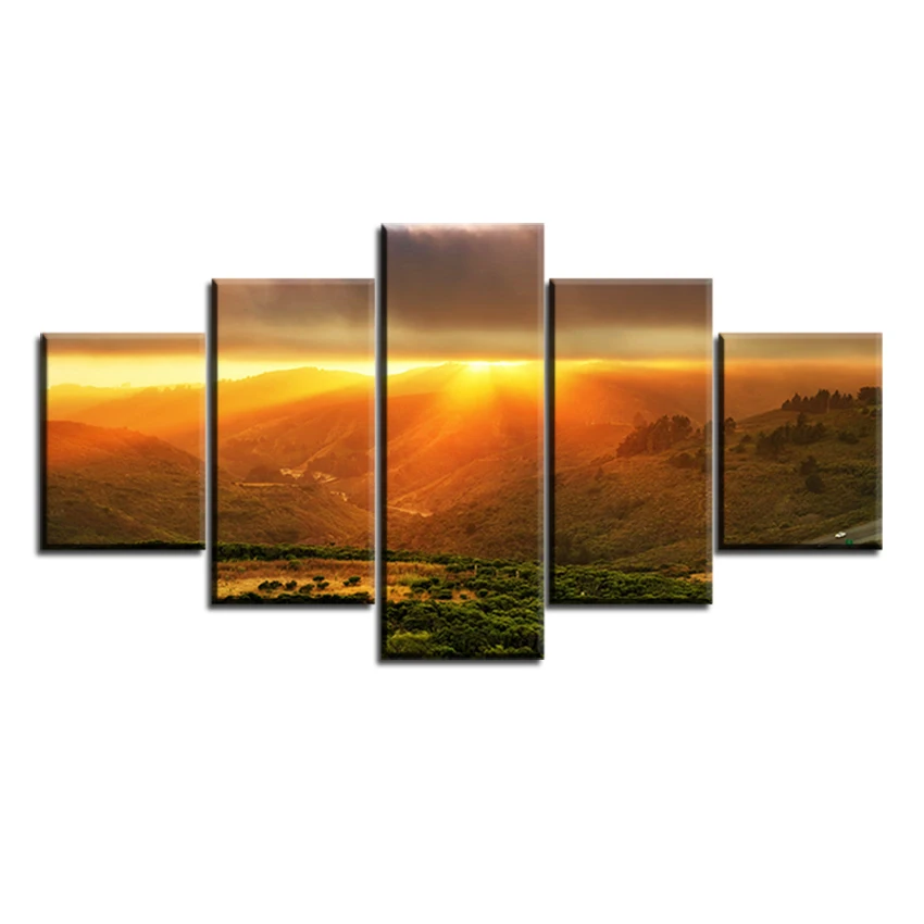 5 pc Set sunset-over-the-california-state NO FRAME Oil Painting Canvas Prints Wall Art Pictures For Living Room Decorations
5 pc Set sunset-over-the-california-state NO FRAME Oil Painting Canvas Prints Wall Art Pictures For Living Room Decorations