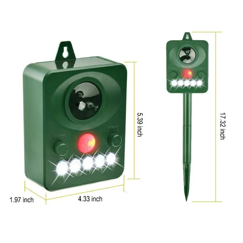 Garden Repellents Small Animals Repeller Outdoor Ultrasonic Solar Powered Cat Dog Fly Trap Animal Chaser Deterrent Pest Control
Garden Repellents Small Animals Repeller Outdoor Ultrasonic Solar Powered Cat Dog Fly Trap Animal Chaser Deterrent Pest Control