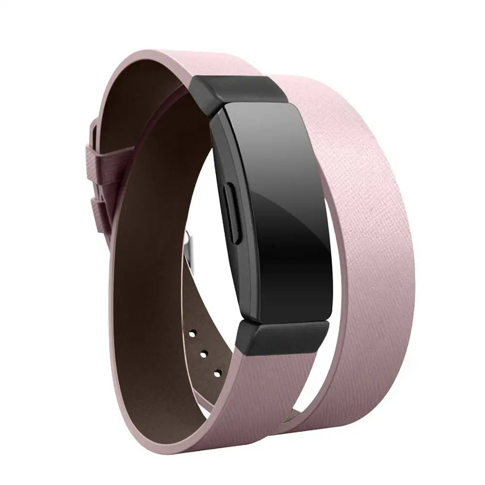 Цветной двойной тур кожаный ремешок для Fitbit Inspire/HR сменный Inspire красный синий