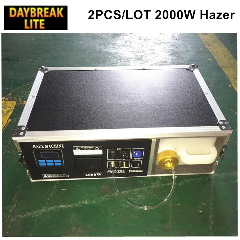 Сценическая машина hazer flight case DMX512 2000 Вт Дымчатая для DJ клубного дистанционного