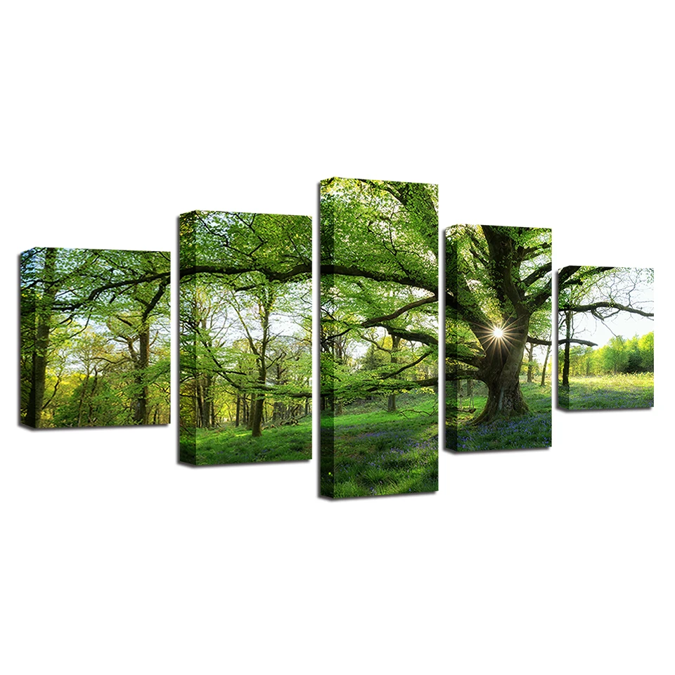 Pictures Home Decoration HD Printed Paintings Modular Posters Modern 5 Panel Green Tree Landscape Tableau Wall Art Canvas
Pictures Home Decoration HD Printed Paintings Modular Posters Modern 5 Panel Green Tree Landscape Tableau Wall Art Canvas