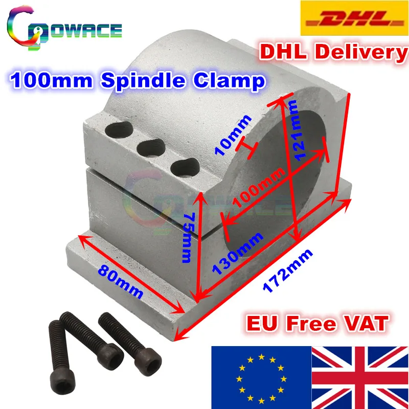 65mm 80mm 100mm Diameter Cast Aluminium CNC Spindle Bracket Clamp Fixture Holder Mount with Screw
65mm 80mm 100mm Diameter Cast Aluminium CNC Spindle Bracket Clamp Fixture Holder Mount with Screw