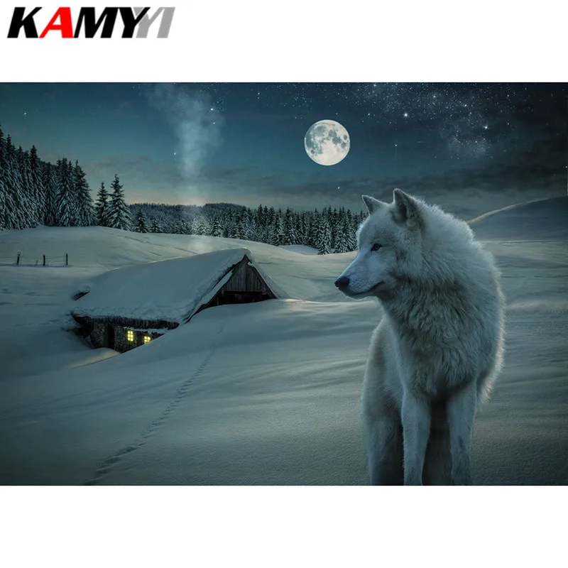 Full Square Diamond embroidery Full Diamond mosaic DIY 3D Diamond painting Cross stitch Snow wolf
Full Square Diamond embroidery Full Diamond mosaic DIY 3D Diamond painting Cross stitch Snow wolf