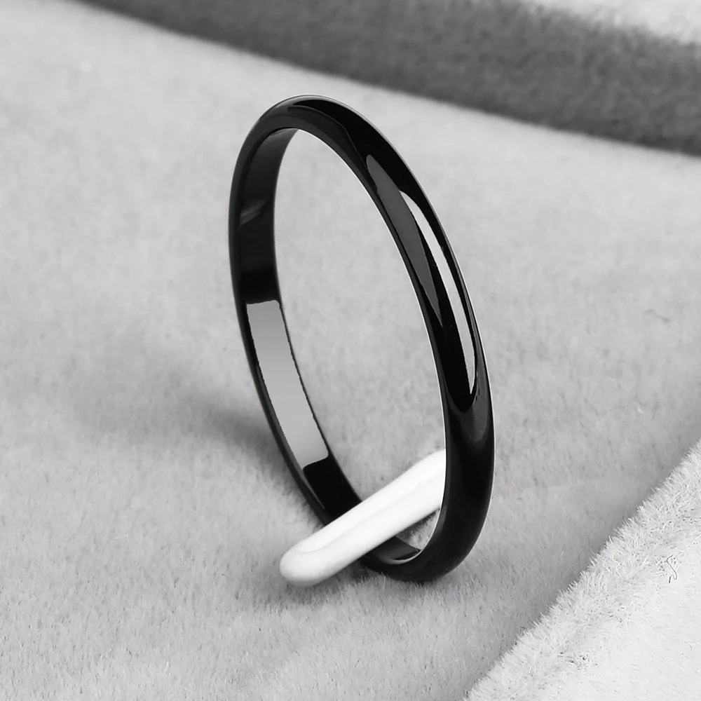 Трехцветное комбинированное кольцо из титановой стали Ramos 2 мм простое гладкое