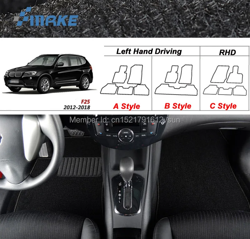 Автомобильные коврики smRKE для BMW X3 2012-2018, коврики, Противоскользящие коврики из гидрофильного волокна, передние и задние, полный комплект LHD ...
Автомобильные коврики smRKE для BMW X3 2012-2018, коврики, Противоскользящие коврики из гидрофильного волокна, передние и задние, полный комплект LHD ...