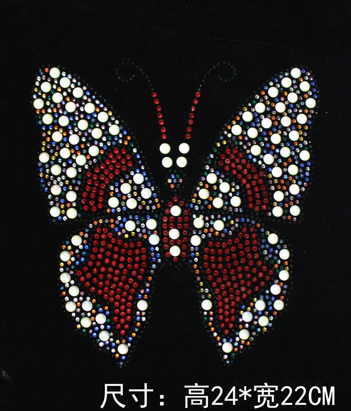 2pc/lot Large colorful butterfly design iron on transfer fixing rhinestones hot fix rhinestone transfer motifs patches shirt
2pc/lot Large colorful butterfly design iron on transfer fixing rhinestones hot fix rhinestone transfer motifs patches shirt