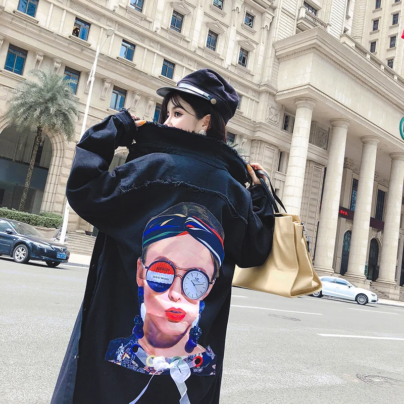 Autumn Jean Trench Coat 2020 Women Black Casual Windbreaker Big Size aesthetic Denim Outwear European Coat Female LT209S50
Autumn Jean Trench Coat 2020 Women Black Casual Windbreaker Big Size aesthetic Denim Outwear European Coat Female LT209S50