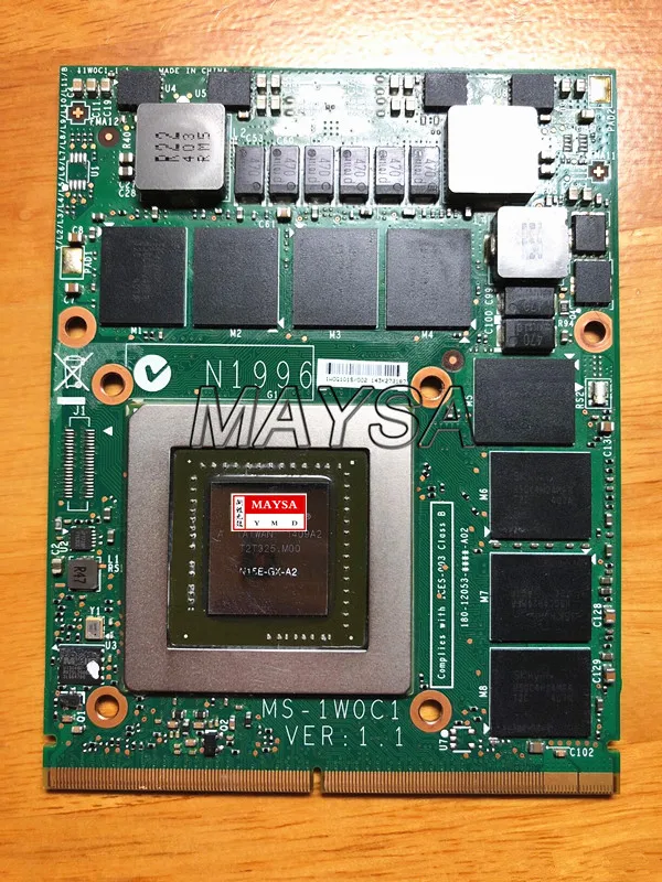 MS-1W0C1 VER: 1,1 N15E-GX-A2 GTX 880M 8GB DDR5 для MSI GT70 GT60 Видеокарта VGA 100% протестирована Быстрая доставка
MS-1W0C1 VER: 1,1 N15E-GX-A2 GTX 880M 8GB DDR5 для MSI GT70 GT60 Видеокарта VGA 100% протестирована Быстрая доставка