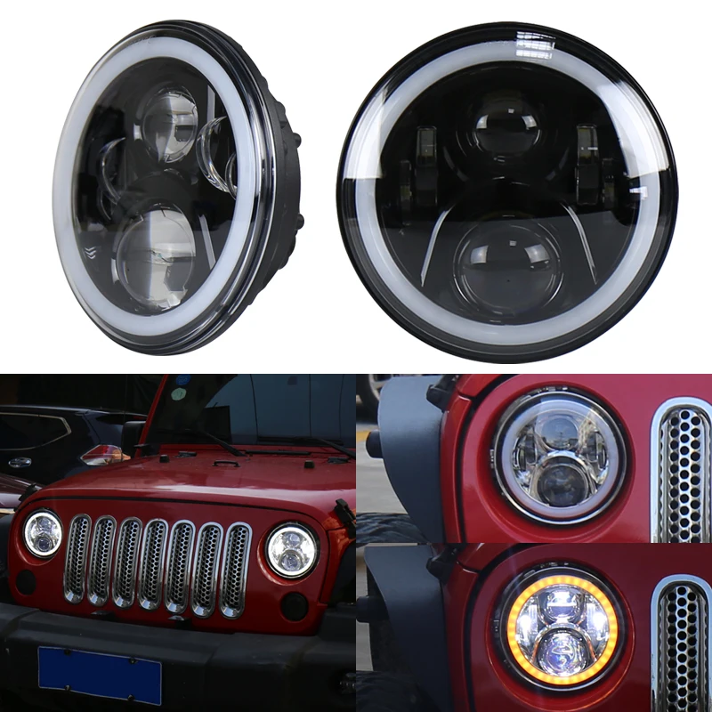 2 Pcs LED 7 Inch 50W Hi/Lo Beam Headlight With Turn Signal DRL Full Halo Fog Light Lamp For-Jeep-Landrover-Defender
2 Pcs LED 7 Inch 50W Hi/Lo Beam Headlight With Turn Signal DRL Full Halo Fog Light Lamp For-Jeep-Landrover-Defender