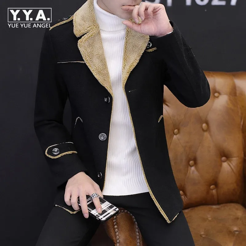 Фото Модная мужская зимняя теплая куртка Epaulet с флисовой подкладкой корейское