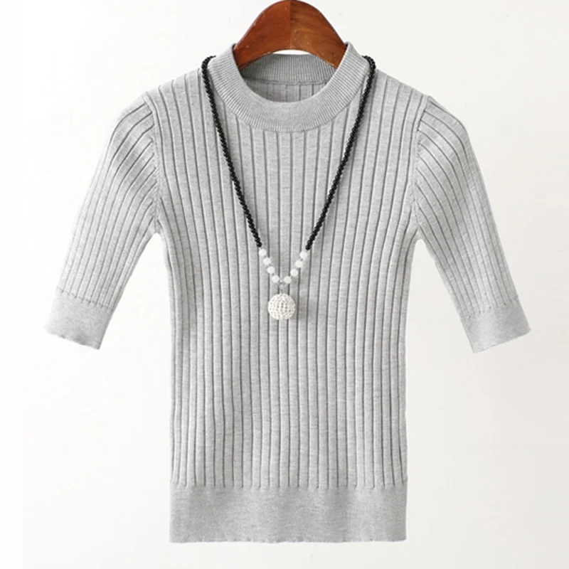 summer gray Cotton Half sleeve Tops Tees women white Casual O-Neck T-shirt black elastic force Short paragraph T-shirt women
summer gray Cotton Half sleeve Tops Tees women white Casual O-Neck T-shirt black elastic force Short paragraph T-shirt women