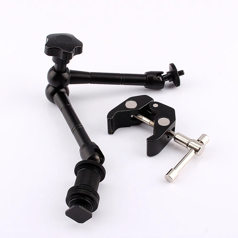 New 11" Inch Articulating Magic Arm + Super Clamp for camera LCD Monitor LED light For DSLR Camera Accessories
New 11" Inch Articulating Magic Arm + Super Clamp for camera LCD Monitor LED light For DSLR Camera Accessories